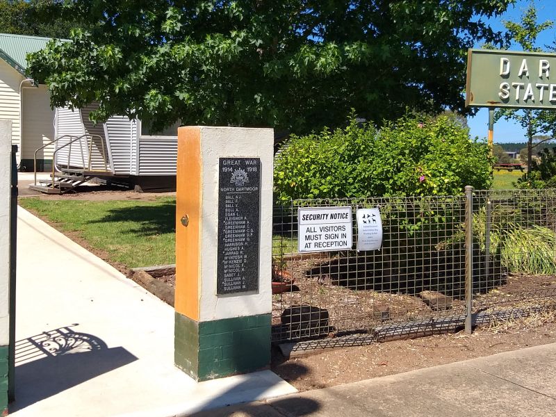 Dartmoor State School Memorial Gates