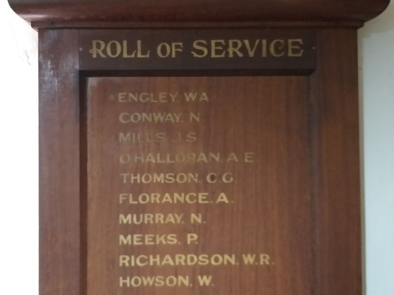 Drew Robinson & Co Roll of Service