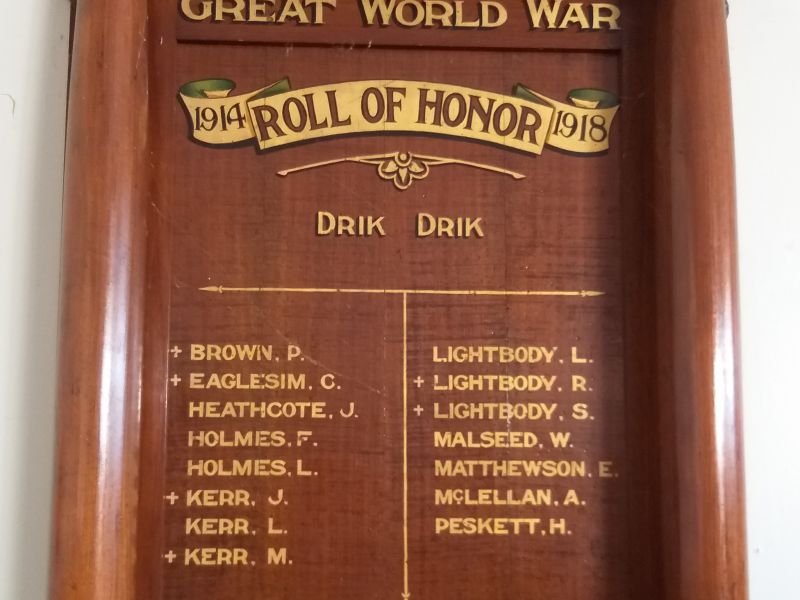 Drik Drik Roll of Honor