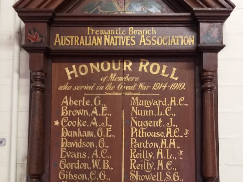 Fremantle ANA Honour Roll