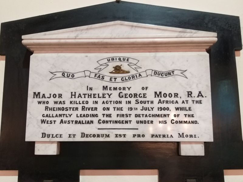 Major Hatheley George Moor Memorial (St Johns Anglican Church)