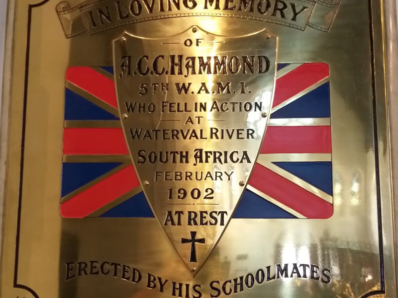 A C C Hammond Memorial (St Johns Anglican Church)
