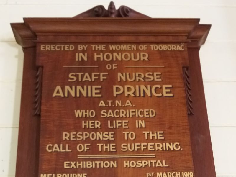 Staff Nurse Annie Prince Memorial
