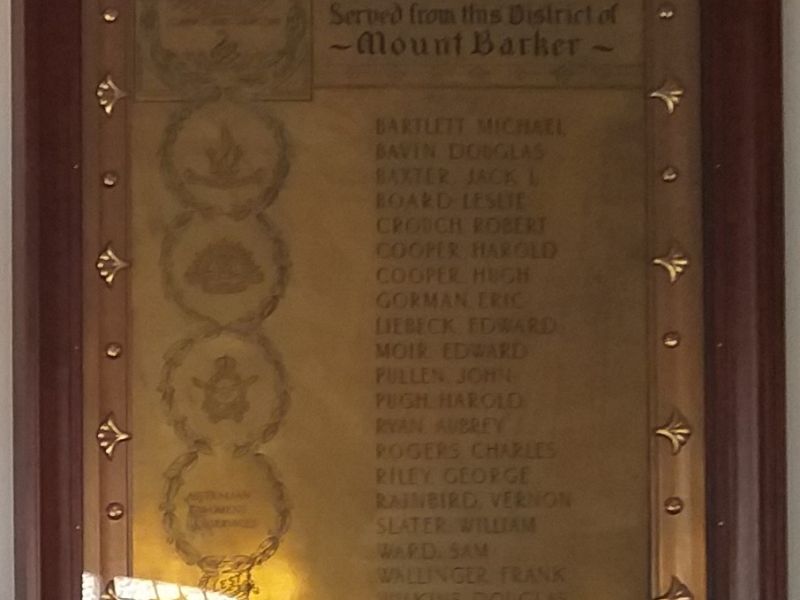 Mt Barker & District Honour Roll (WW2)