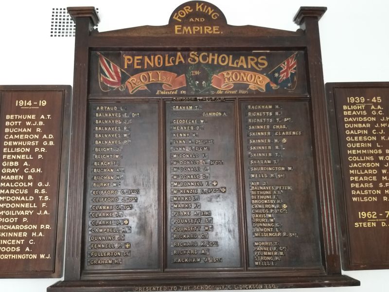 Penola School Roll of Honor