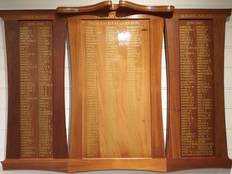 Princess Royal Garrison Honours List