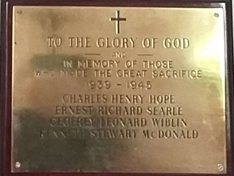 St Johns Anglican Church Roll of Honor (WW2)
