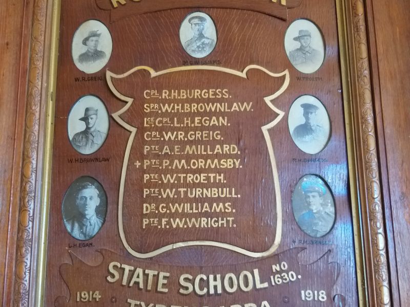Tyrendarra State School Roll of Honor