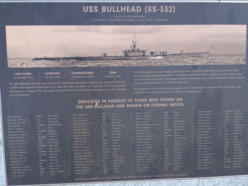 "USS Bullhead (SS 332) ""Eternal Patrol"" Memorial 