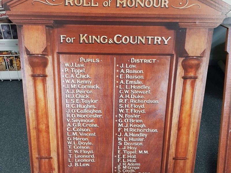 Wangaratta South School & District Roll of Honour