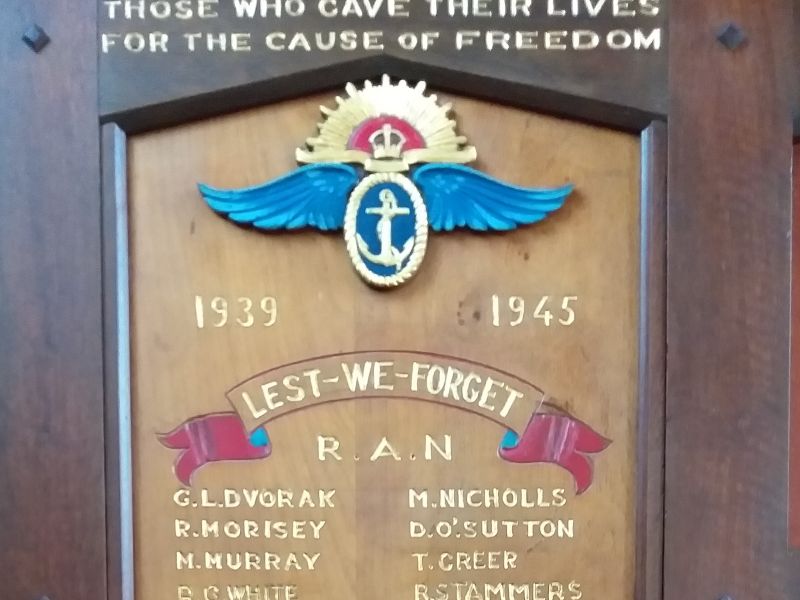 St Johns Anglican Church Roll of Honour (WW2)