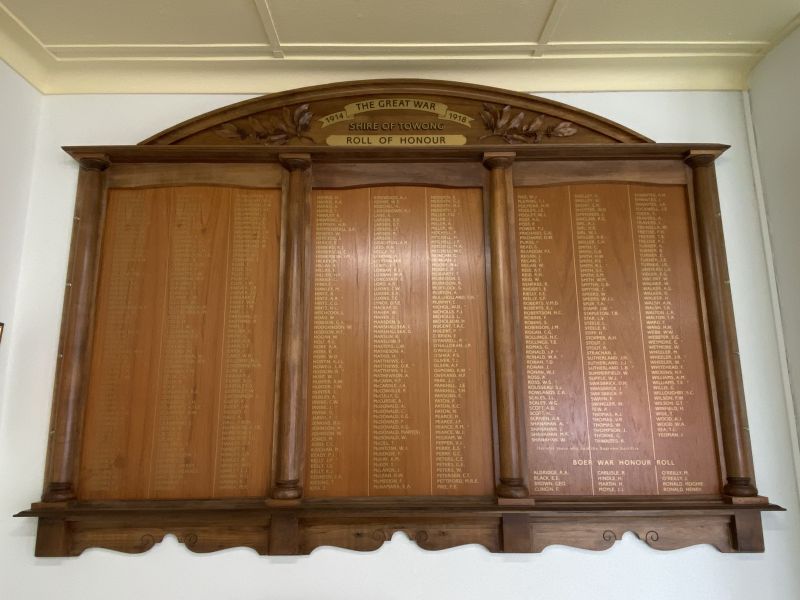 Tallangatta WW1 and Boer War Roll of Honour