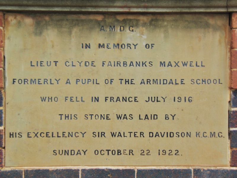 The Armidale School, Lt Clyde Maxwell