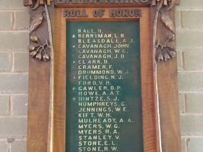 Balnarring Roll of Honor