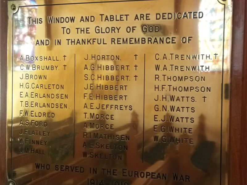 St John's Anglican Church Roll of Honour