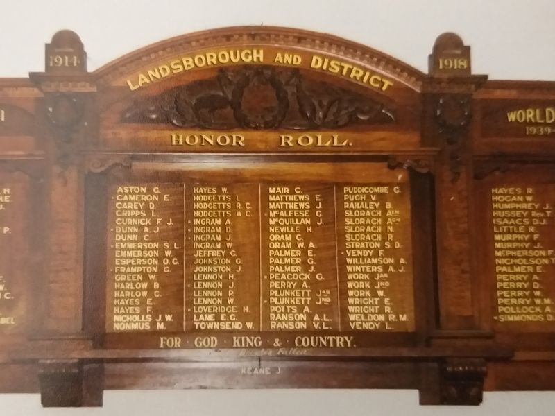 Landsborough & District Honor Roll
