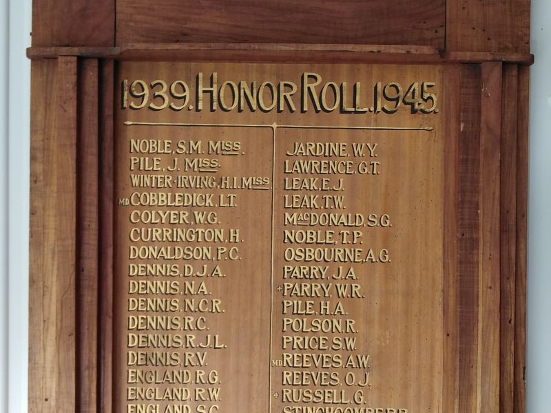 Warncoort 1939-1945 Honor Roll