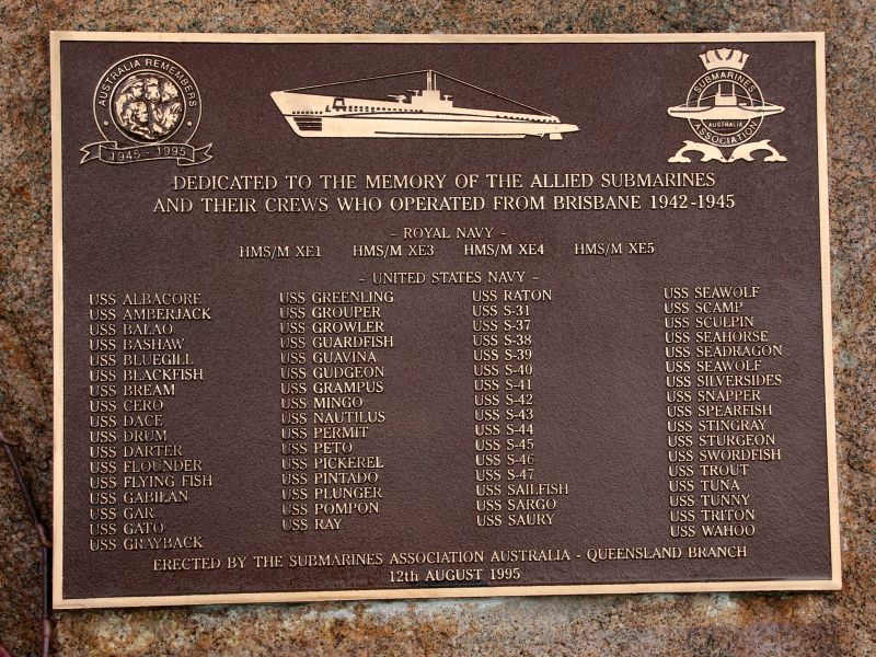 World War II Allied Submarines Memorial Plaque