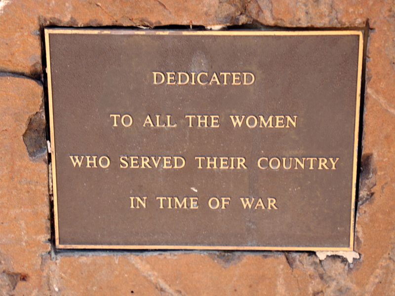 Burleigh Heads War Memorial "All Women Who served Their Country in Time of War" Dedication Plaque