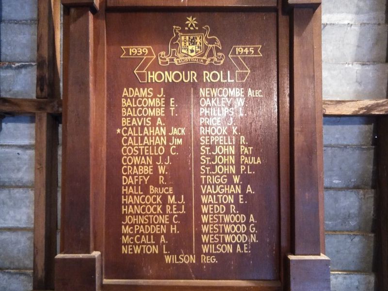 Yeodene Gerangamite WW2 Honour Roll