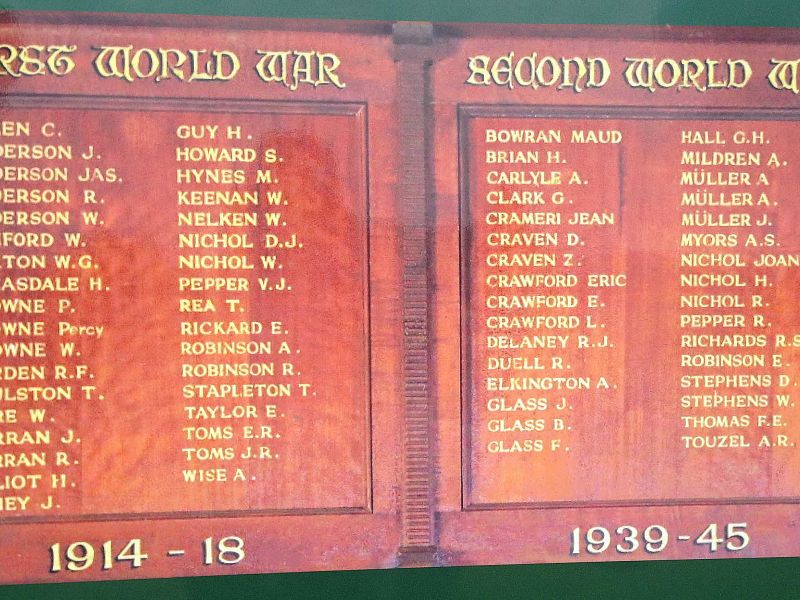 Allans Flat State School Honour Board