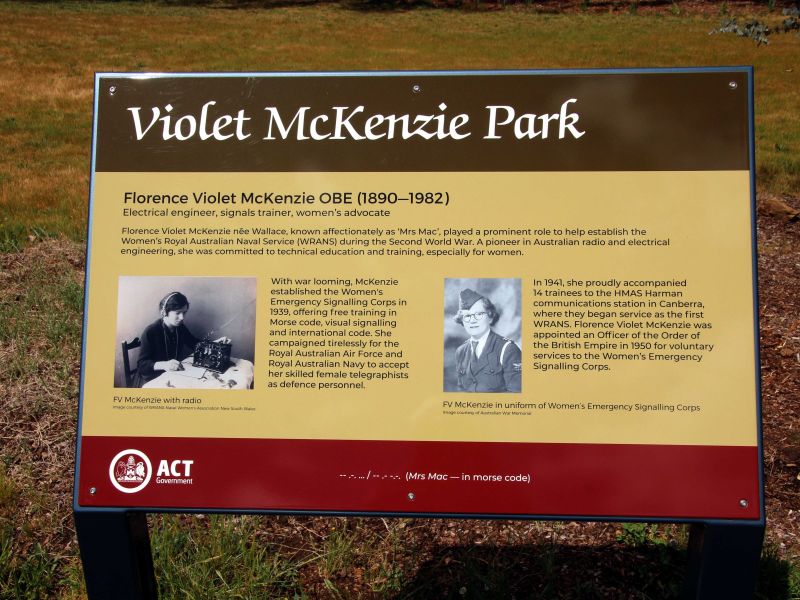 Violet McKenzie Park Interpretative Board