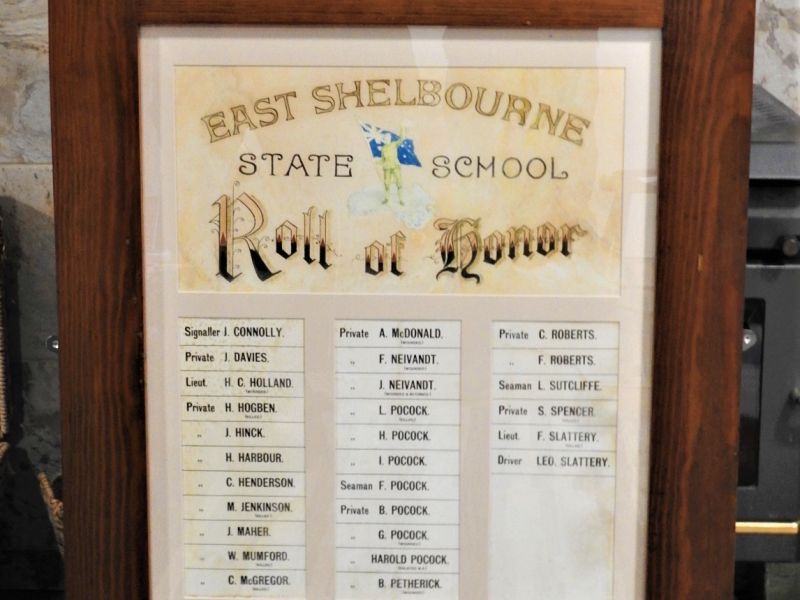 East Shelbourne State School Roll of Honor