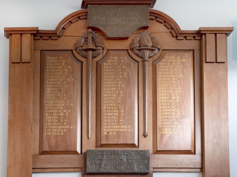 Birregurra State School Roll of Honor 1914-1919