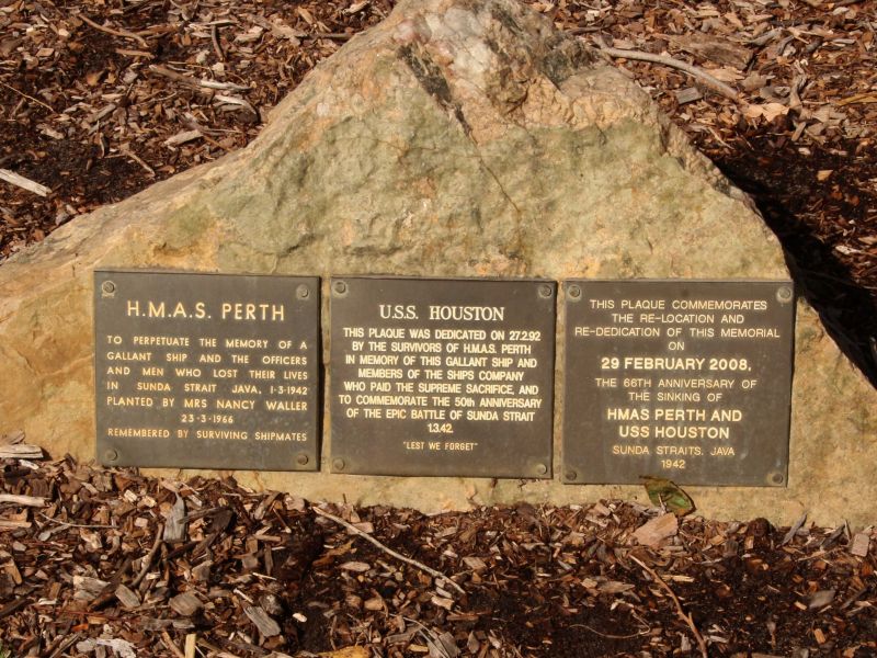 HMAS Perth and USS Houston  Dedication and Commemorative Plaques