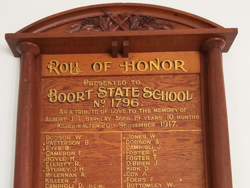 Boort State School Roll of Honour