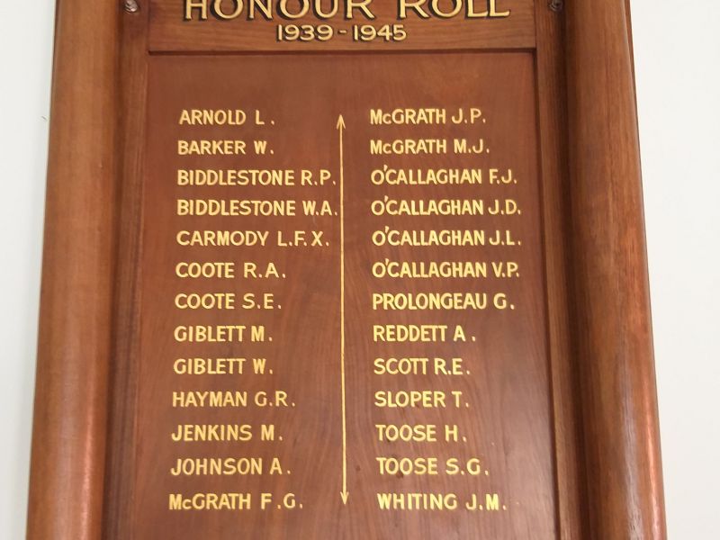 Lake Marmal Honour Roll