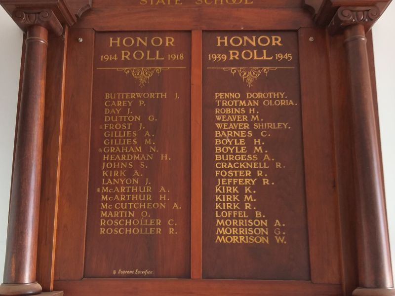 Minmindie State School Honor Roll