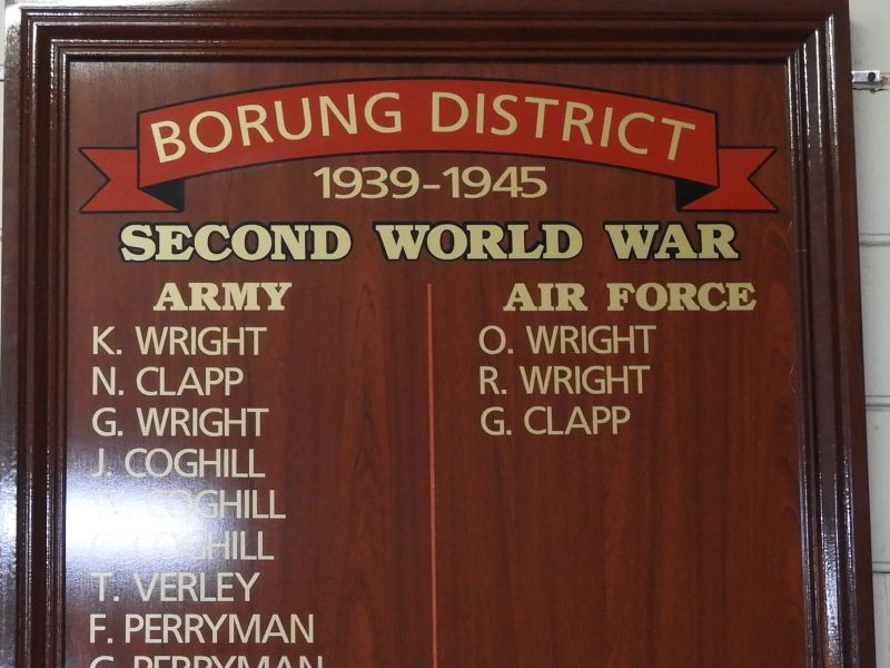 Borung District WW2 Honour Roll