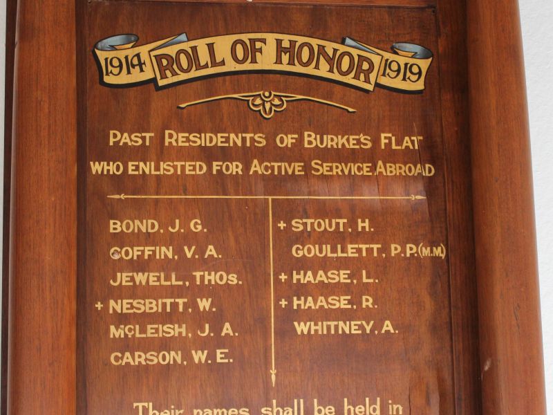 Burkes Flat Roll of Honor