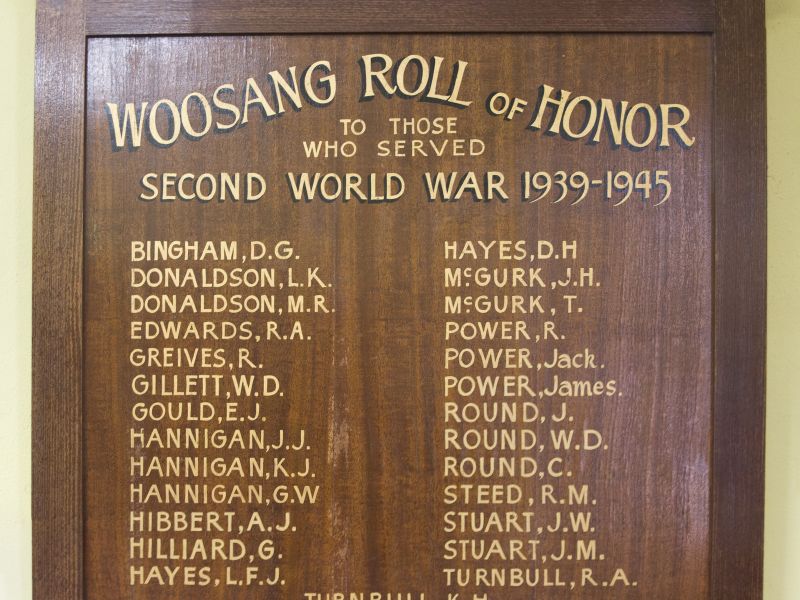 Woosang Roll of Honor
