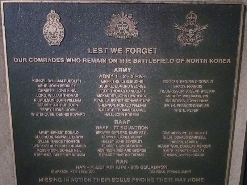 Korean War Roll of Honour