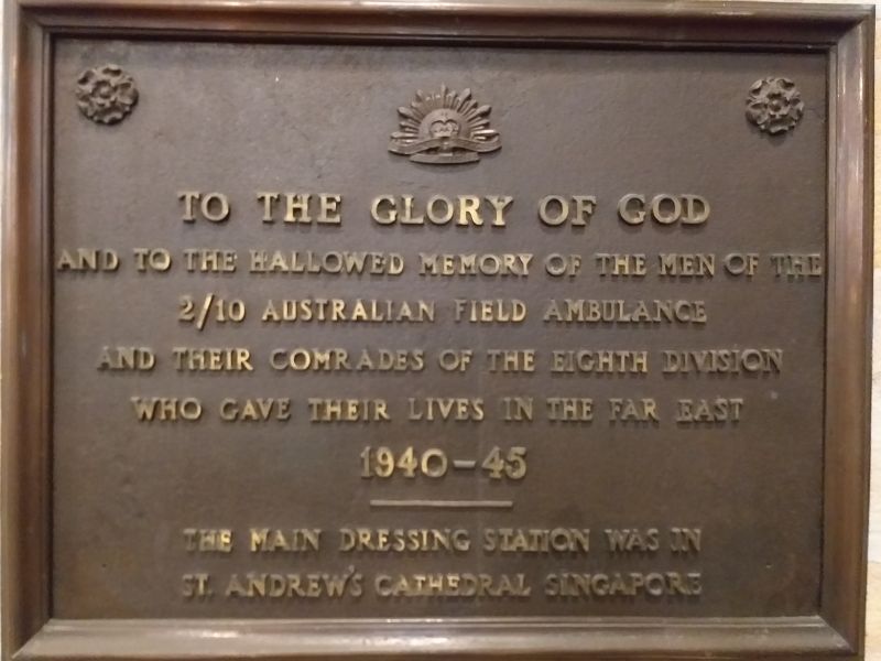 2/10th Australian Field Ambulance Memorial Plaque