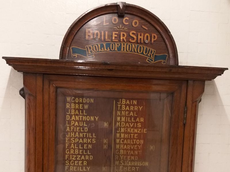 NSW Government Railways Loco Boiler Shop Roll of Honour