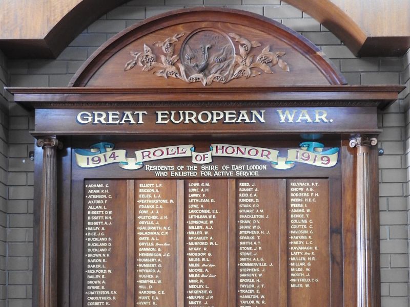 Shire of East Loddon Roll of Honor