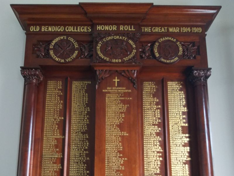 Old Bendigo Colleges Honor Roll