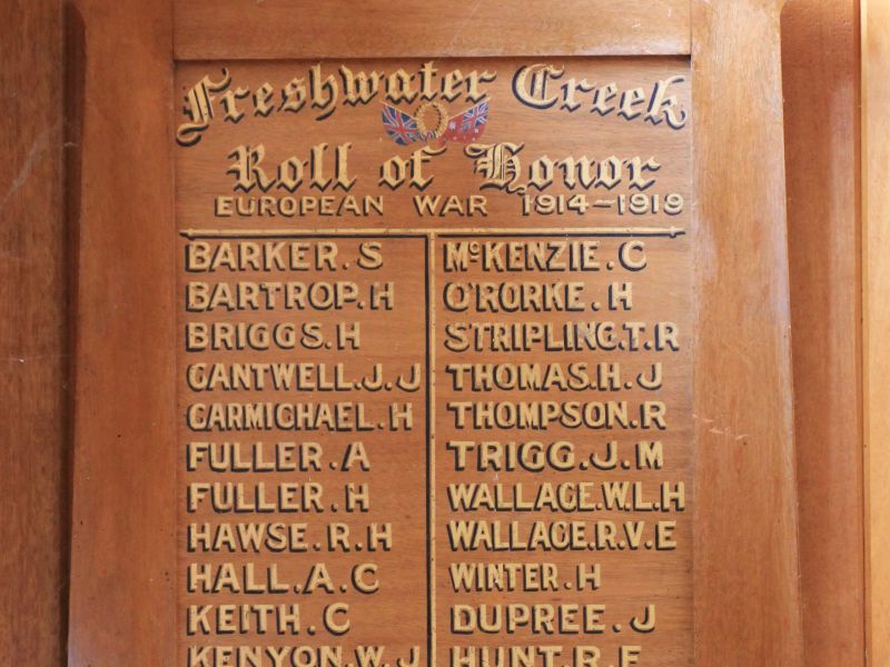 Freshwater Creek Roll of Honor