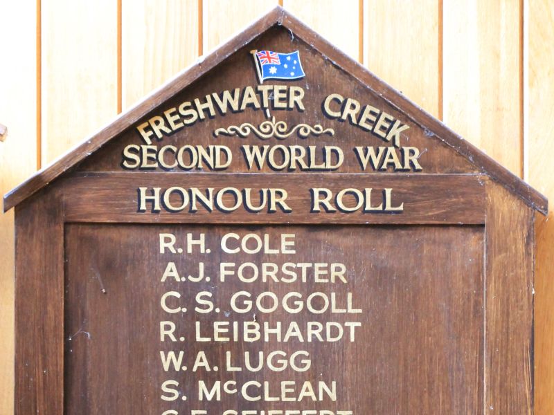 Freshwater Creek Honour Roll