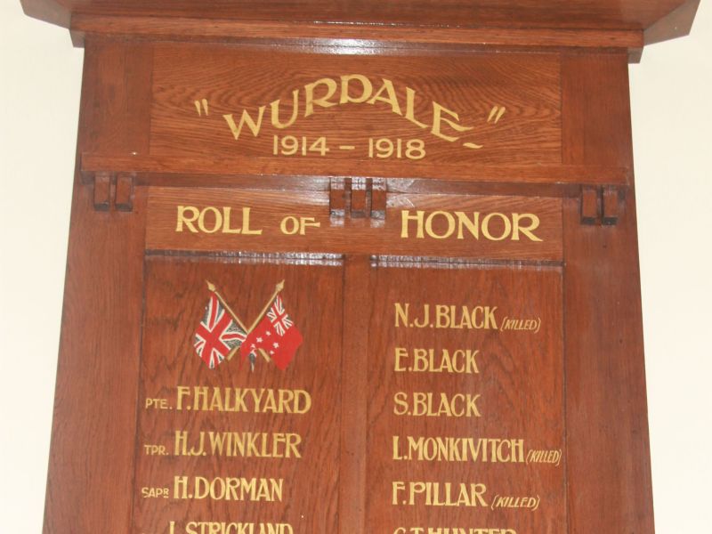 Wurdale 1914-1918 Roll of Honor