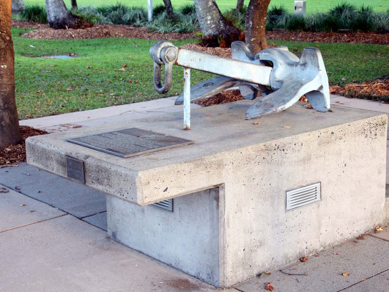 Merchant Navy Memorial with Dedication Plaques to International Merchant Mariners and the US Army Small Ships Section and its Australian and US Crews