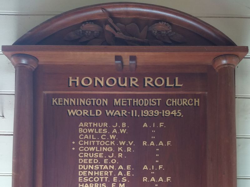 Kennington Methodist Church Honour Roll