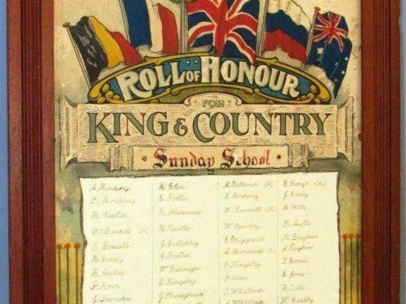 Specimen Hill Sunday School Roll of Honour