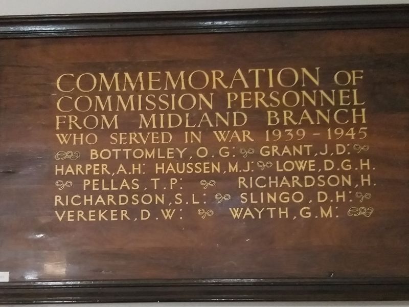 State Electricity Commission Midland Branch Honor Roll