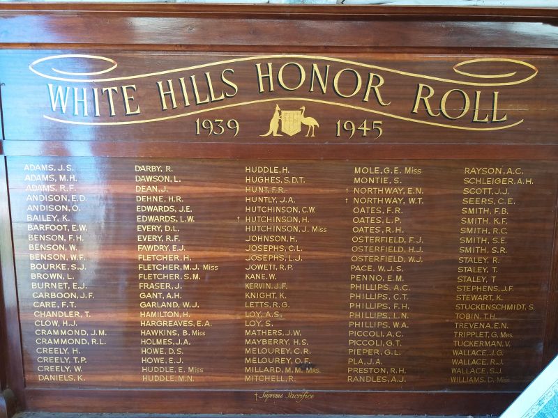 White Hills Honor Roll