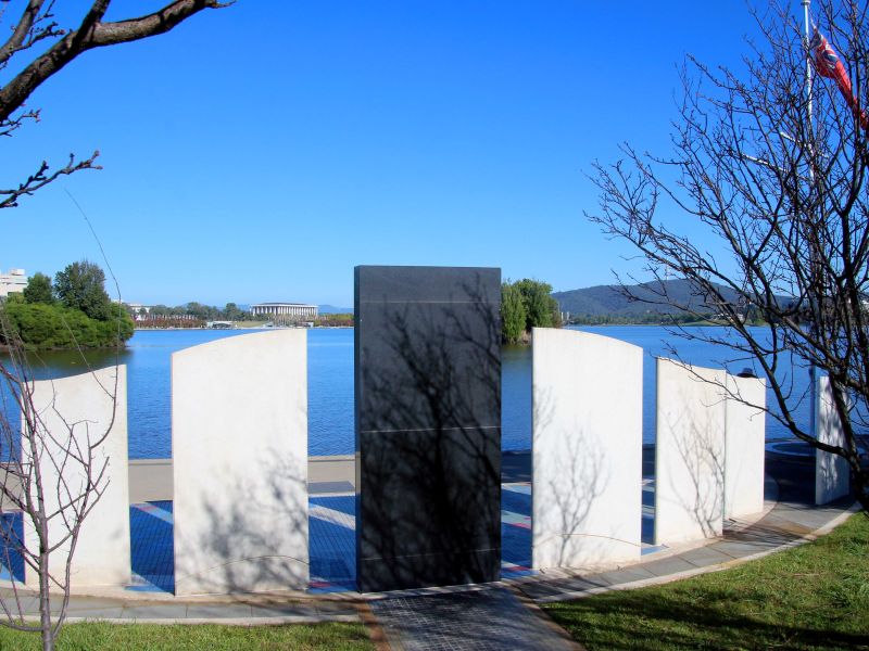 World Wars I and II Merchant Navy Memorial on the Northern Foreshore of Lake Burley Griffin