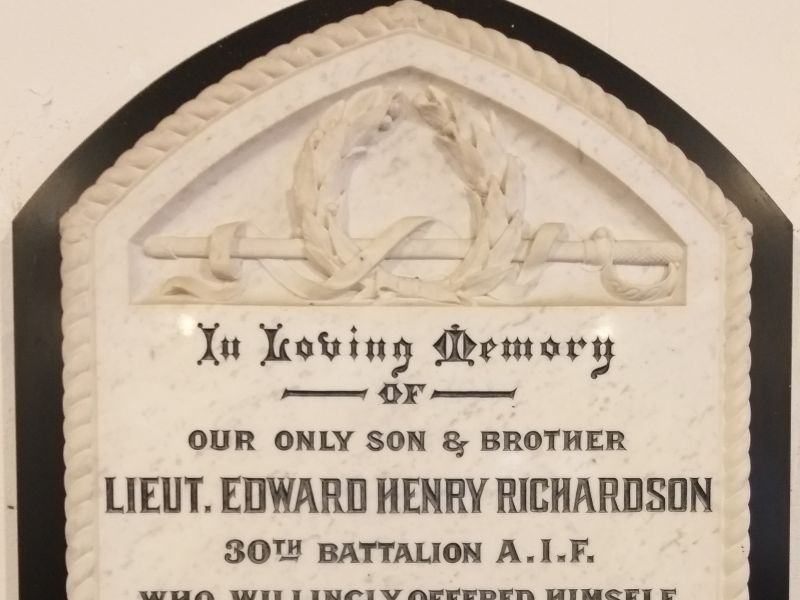 Lt Edward Henry Richardson Memorial